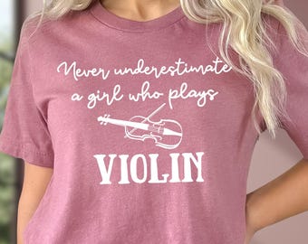 Violin Player Graphic Tee, Musician Gift Shirt