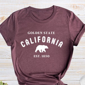 Golden State California Shirt, West Coast Tee, Californian Shirt, Funny Bear Shirt, California State, Beach Shirt, Vacation T-Shirt