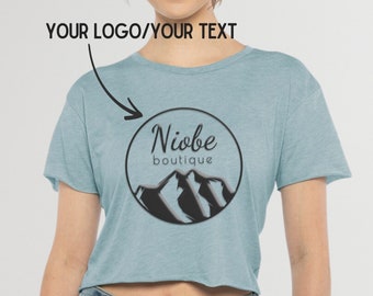 Custom Text Crop Top: Personalized Logo Tank Top