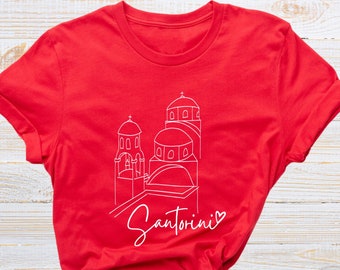 Santorini Shirt, Greek Shirt, Santorini Lover Gift, Santorini Travel T-Shirt, Greece Tour Shirts, Summer Shirt, Summer Vacation Tee