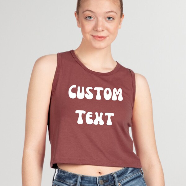 Your Custom Text Crop Top, Custom Crop Tank, Personalized Design Shirt, Women Custom Crop, Women Custom T-hirt, Personalized Gift Tee