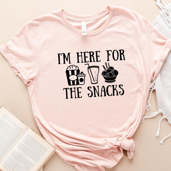 I'm Here For the Snacks Tee, Family Matching Tee, Funny Family Gift, Funny Party Shirt, Snack Lover Shirt, Snack Lover Gift, Vacation Tee