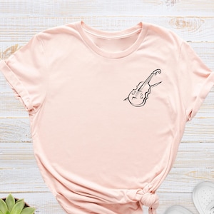 Pocket Violin Shirt, Minimalist Violin Player Shirt, Violinist Gift Shirt, Minimal Musician Shirts, Musician Gift Tee, Minimal Music T-Shirt