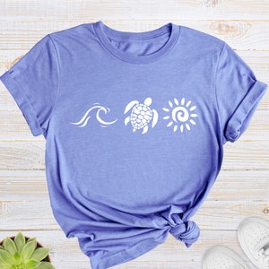 Wave Turtle Sun Shirt, Beach Shirt, Summer Trip Shirts, Family Vacation T-Shirt, Family Vacation Gift, Summer Vacation Tee, Beach Life Tee