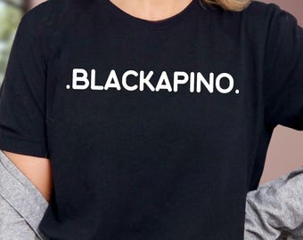 Blackapino Pride T-Shirt, Half Black Filipino African