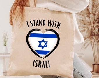 I Stand With Israel Tote bag, Pray for Israel Tote Bag, Support Israel Tote Bag, Human Civil Rights Bag, No War Tote Bag, Jewish Gift