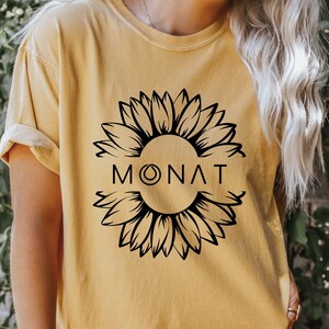 Comfort Colors® Monat Sunflower Shirt, Wellness Shirt, Monat Tee, Monat Global T-Shirt, Custom Tee For Monat, Monat Gear Shirt