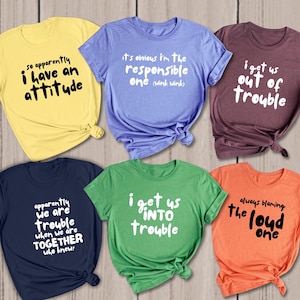 Custom Funny Friend Group Matching T-Shirts: Personalized Girls Trip Tees