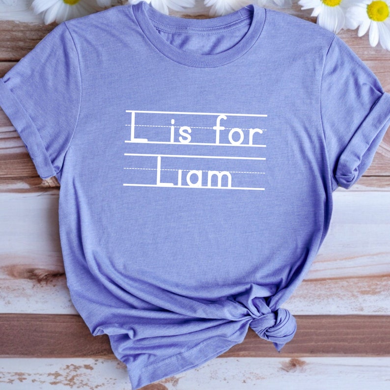 Custom Alphabet Shirt, Personalized Name Tee image 3