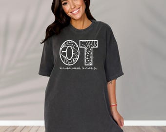 Floral Ergotherapie Komfort Farben Shirt: OT Therapeut Geschenk