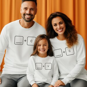 Control C V Sweatshirt, Funny Matching Family Father's Day Gift