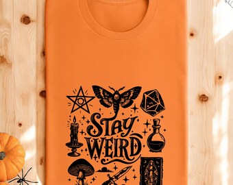 Stay Weird Magic Shirt: Witchy Celestial Star Tee, Spooky Season
