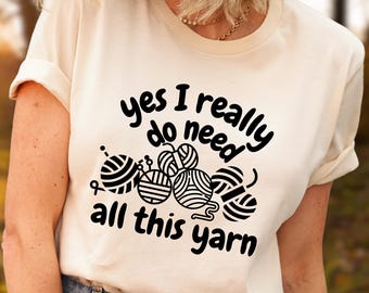 Funny Yarn Lover T-Shirt: Crochet Knitting Gift