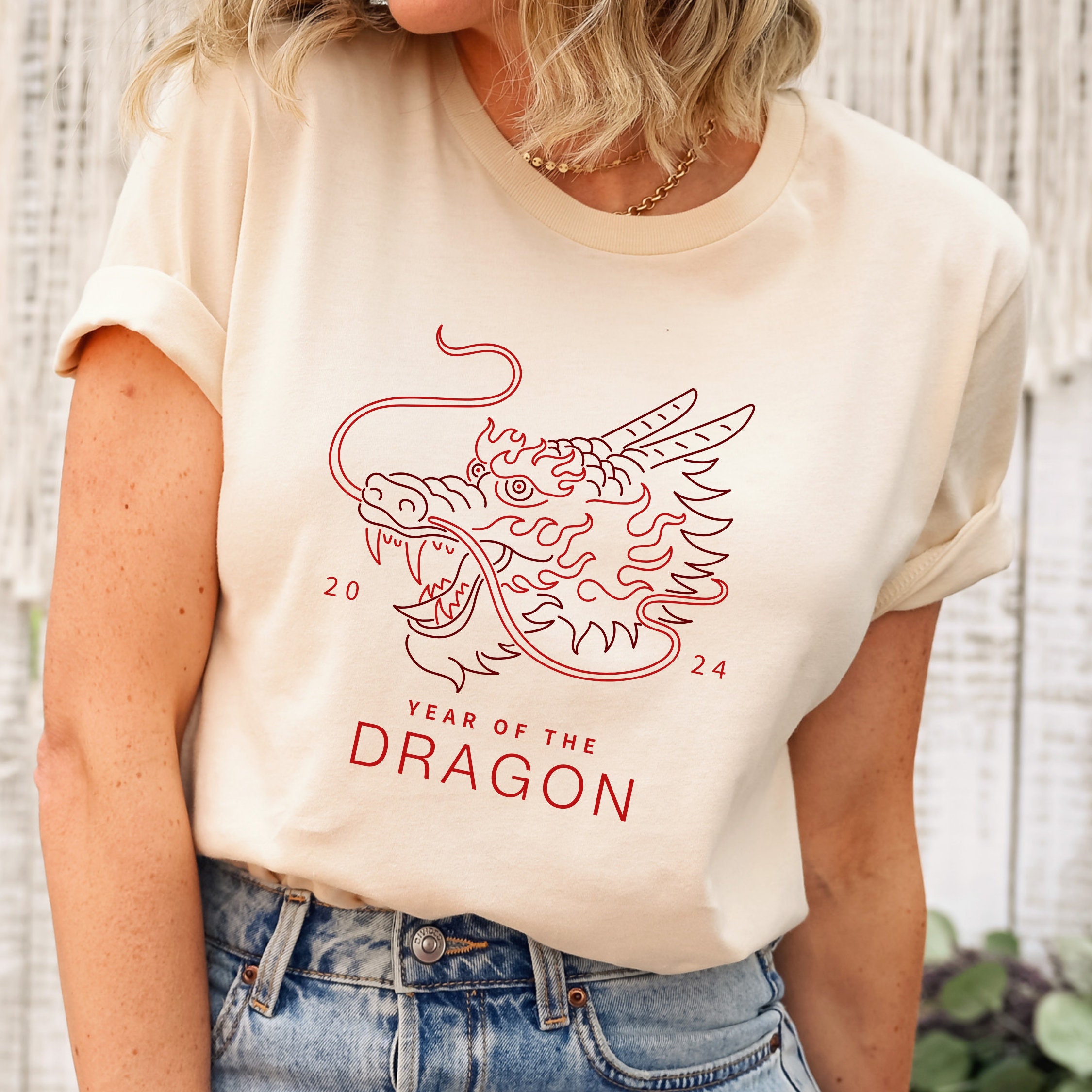 Camiseta del año del dragón 2024, año nuevo chino 2024, regalo para chinos, camiseta de dragón chino, regalo para amantes de los animales, camiseta de China, camiseta de año nuevo