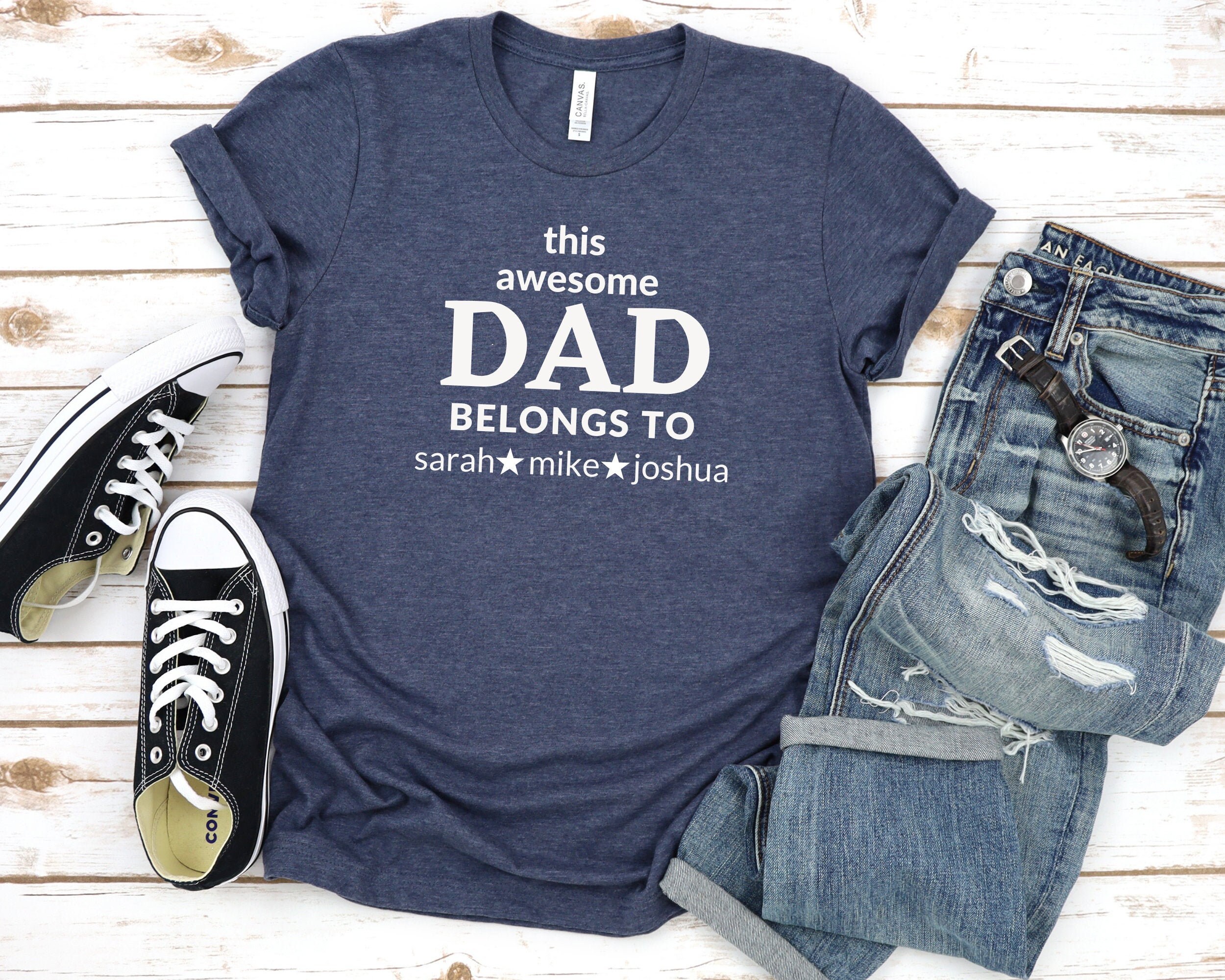 Dad Shirt Awesome Dad Shirt Daddy Shirt Fathers Day Shirt | Etsy