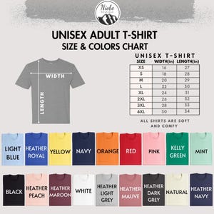 an image of a t - shirt sizes chart