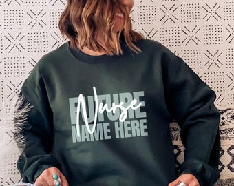 Custom Nurse Sweatshirt: Personalized RN Gift Hoodie
