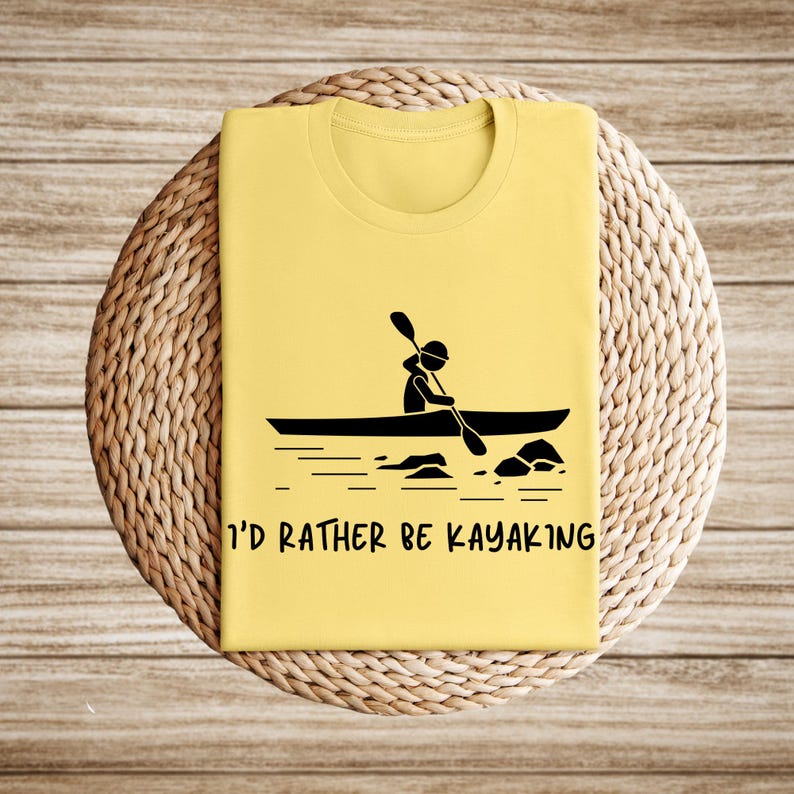 I'd Rather Be Kayaking Shirt - Camping and Paddle Life Tee, Kayak Lover Gift image 7