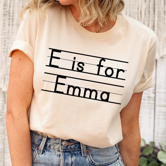 Custom Alphabet Shirt, Personalized Name Tee