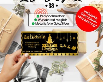 Personalisierter Geschenkgutschein mit Geschenkverpackung | Weihnachtsgeschenk  Bundle | All in One | personalisiertes Geschenk