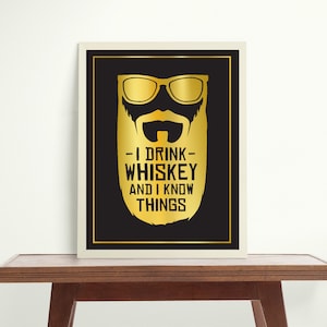 Whiskey Wandbild | Game of Thrones Dekoration Poster | Poster DIN A4 | Geschenkidee | Kunstdruck