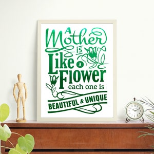Familienposter | Mutter | Poster auf DIN A4 | Dekoration | Kunstdruck | Wandbild | Foliendruck | Dankbar