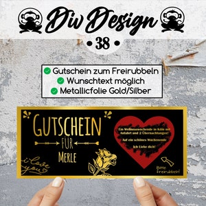 Rubbelgutschein personalisiert | Gutschein Liebe | Geschenkgutschein | Partnergeschenk | Valentinstag