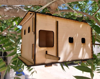 Cyber Birdhouse, modern house,  Birdhouse,  diy kit, summer project, gift