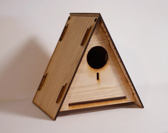 Triangular  Wooden Sandon 3 Pr Dovecote Bird House 