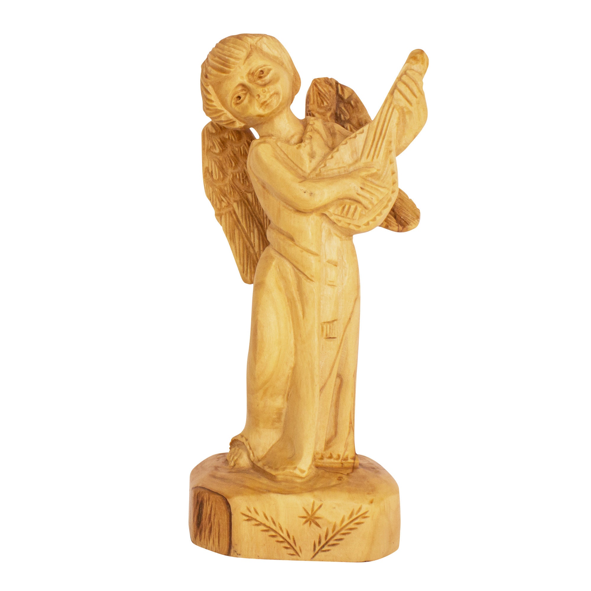 Bethlehem Handicrafts Hand Carved Wooden Angel Bethlehem Handicrafts Hand Carved Wooden Angel
