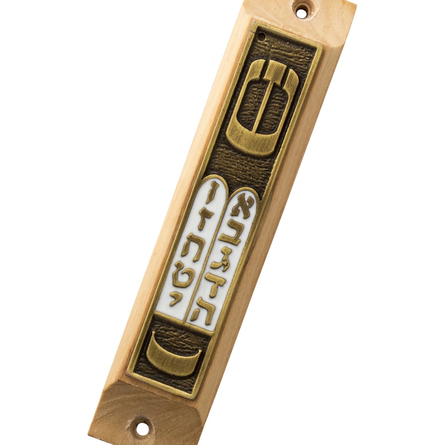 Olive Wood Mezuzah With Scroll Jewish Door Mezuzah Mezuzah Etsy Australia