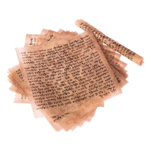 Lot of 10 pcs non kosher mezuzah scroll klaf on parchment paper mezuzah case 7cm/3&quot;