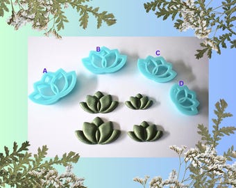 Lotus Style 2 Imprint Polymer Clay Cutters