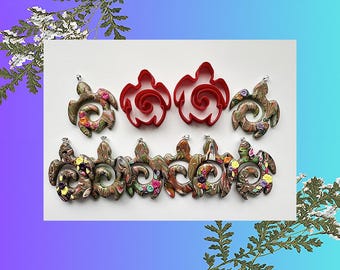 Swirl Turtle Polymer Clay Cutters: Hawaiiform, 2 storlekar