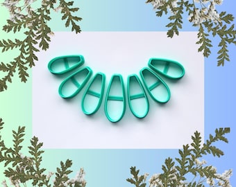 Helt halsbandsset (7 delar) Polymer Clay-utstickare - version 3