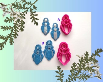 Cortador de pendientes estilo macramé: herramienta para joyería de arcilla polimérica