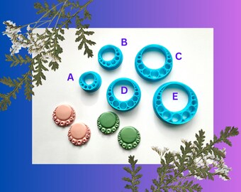 Cirkelafdruk polymeerkleivorm: gereedschap voor sieradenklei (5 maten)
