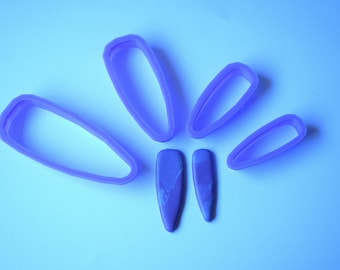Long Slender Shaped Polymer Clay Cutters