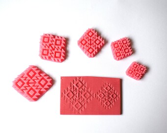 Diamond Design Imprint Polymer Clay Cutters
