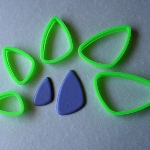 Rounded Triangle Edge Shape (Left Facing) Polymer Clay Cutters