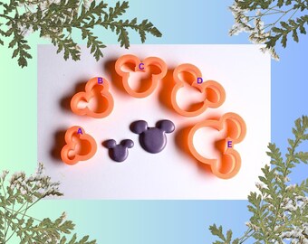 Mickey Mouse Shape Polymer Clay Cutters