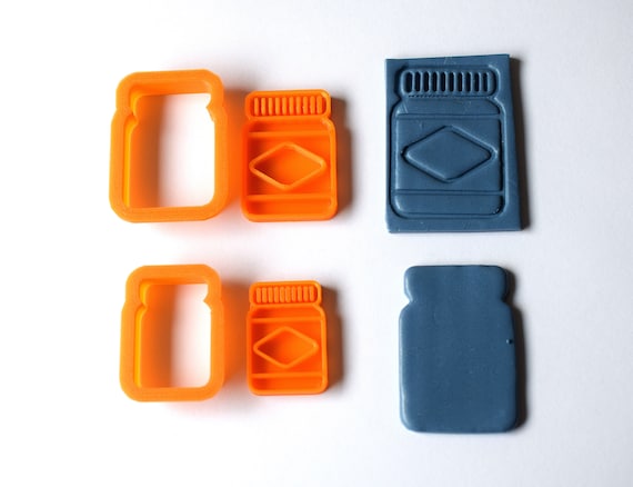 Name That Jar Set Imprint Polymer Clay Cutter
