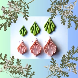 Long Scalloped Flower Polymer Clay Cutters: Clay Tools - Made in Australia