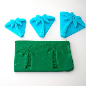 Single Palm Tree Imprint Polymer Clay Cutter