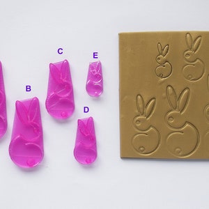 Opdruk Konijn 5 maten Polymer Clay Cutters|Gemaakt in Australië