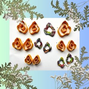 Juego de cortadores de arcilla polimérica con forma de lanza puntiaguda: herramienta para hacer joyas