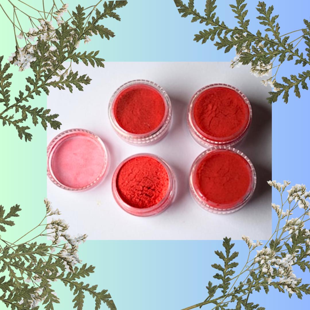 Bright Red Shimmery Mica Powder
