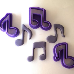 Set of 3 Musical Notes Shap Polymer Clay Cutters| Made in Australia| Jewellery Making| Polymer Clay