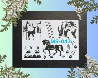 Schabloner - B95mmxL135mm för folkkonst, möbler, skyltar, scrapbooking, dekoration, korttillverkning, spraymålning, airbrushing, väggkonst
