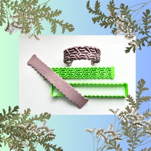 Interlock Abdruck Armband geformte Polymer Clay Cutters | Tonwerkzeuge| Schmuckherstellung | Hergestellt in Australien